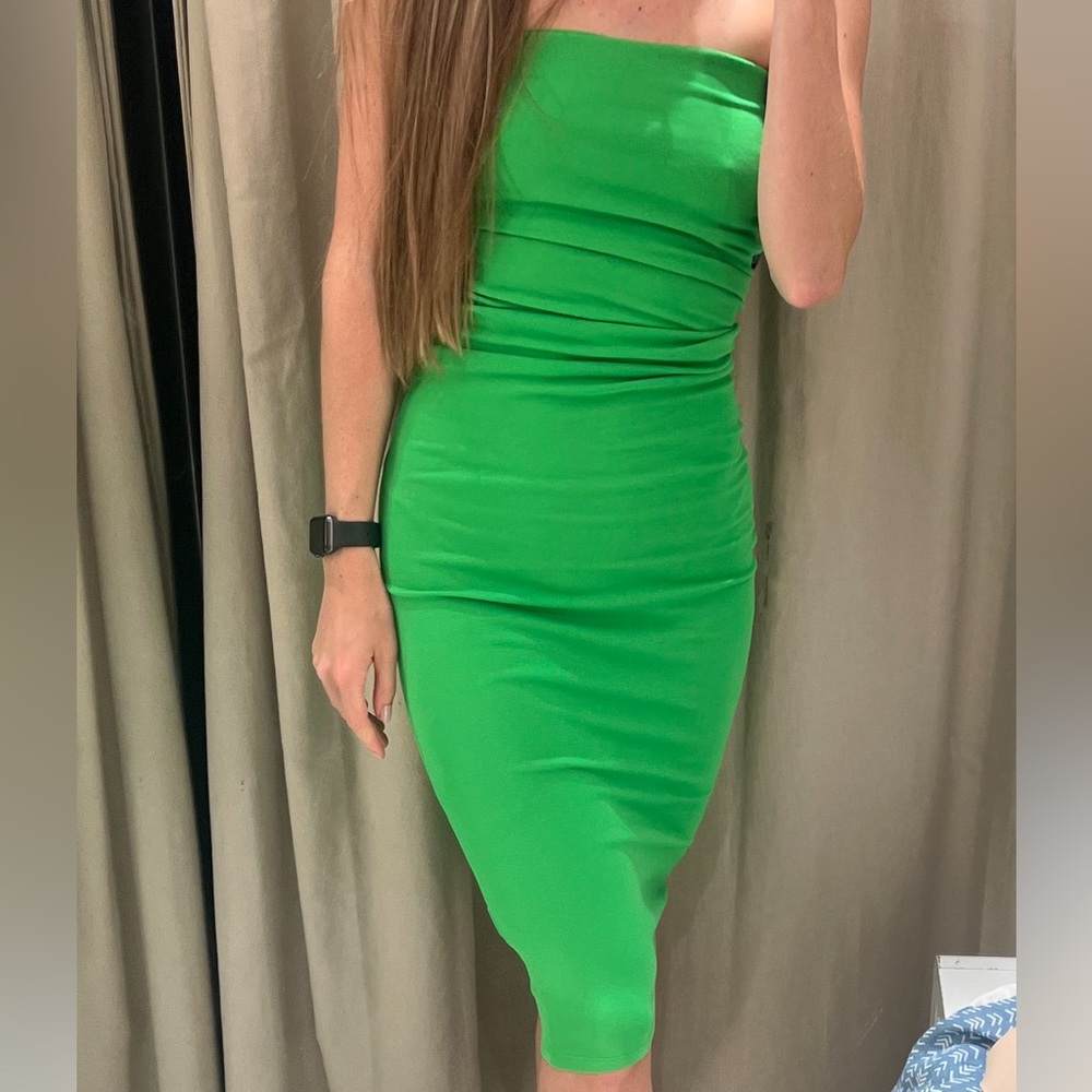 Zara Vibrant Green Midi Dress